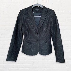 Willi Smith Black Patterned Blazer | Size: 6